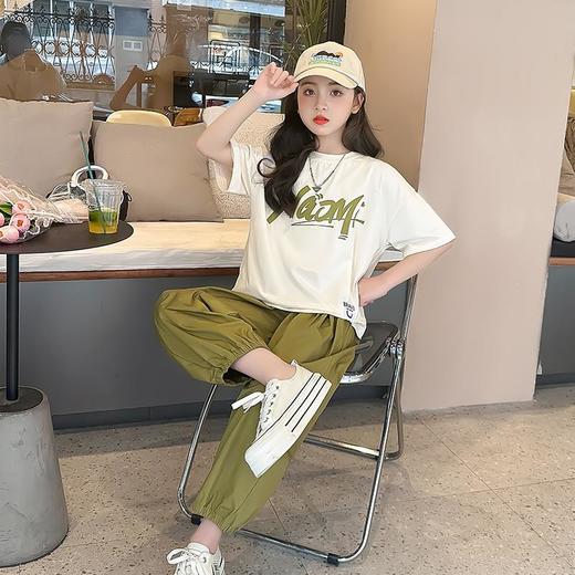 女童夏装套装薄款2023新款洋气儿童夏季短袖两件套女大童运动夏款 商品图1