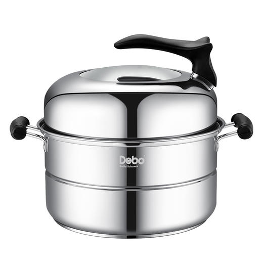 Debo德铂汤锅28cm不锈钢三层蒸锅燃气电磁炉通用 商品图5