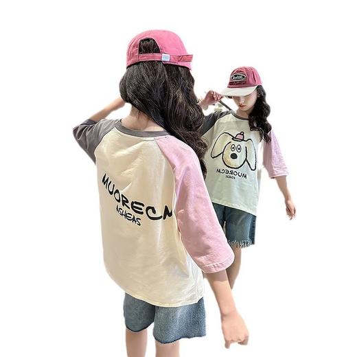 女童短袖T恤夏装2023新款童装网红女大童上衣洋气儿童纯棉体恤薄 商品图4