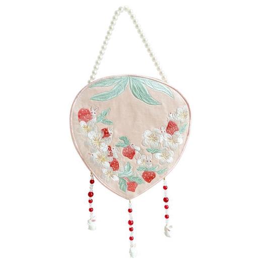 【草莓兔兔闺蜜包】茶茶原创古风包汉元素手工刺绣汉服包夏斜挎包 商品图8