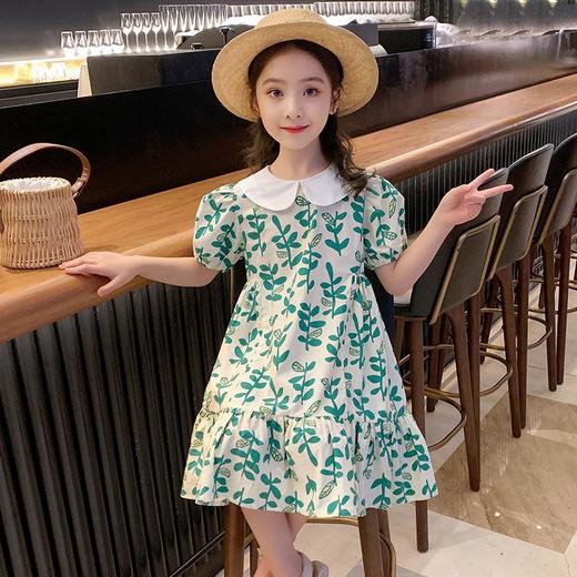 女童碎花连衣裙夏装2022新款洋气女孩大童棉质公主裙薄款儿童裙子 商品图1