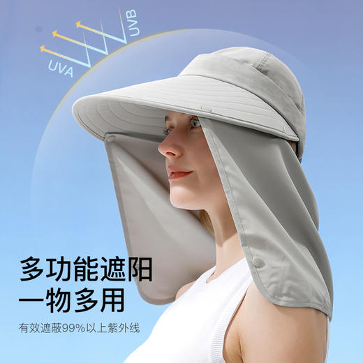 【户外防晒帽4合1】夏季防晒遮阳帽男女户外钓鱼帽子 透气渔夫帽可拆卸大帽檐空顶帽 商品图1