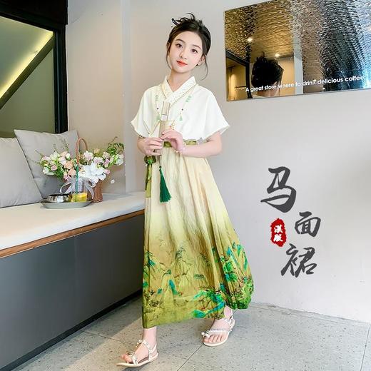 女童马面裙夏装套装2023新款童装儿童汉服超仙半身裙中国风唐装夏 商品图0