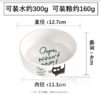 卡通字母猫咪单碗陶瓷猫碗陶瓷猫食盆200g/个 商品缩略图1