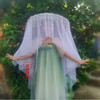 春时汉服重工水晶帘帷幕武侠古风纱笠拍照摄影写真遮容面纱斗笠帽 商品缩略图7
