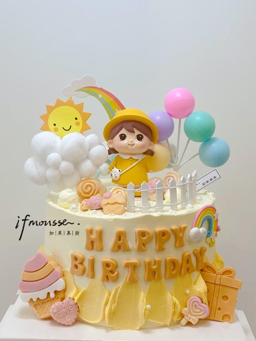 「女孩」背包女孩   黄衣小女孩蛋糕 商品图0