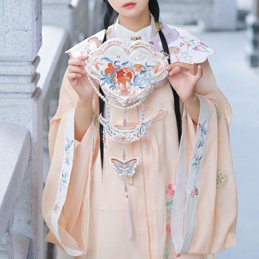 花间兔 茶茶原创汉服包包古风斜挎手机包 双面刺绣百搭手提古风包 商品图2