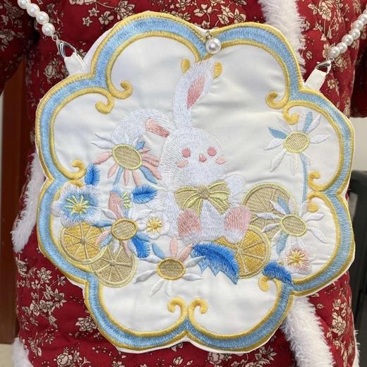 新款原创汉服包包兔年百搭斜挎包中国风兔兔刺绣包包古风小包包 商品图6