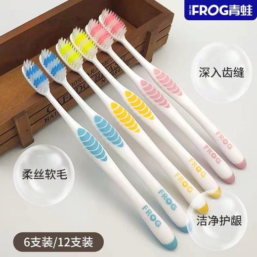 青蛙牙刷柔丝超细软毛不伤护龈深层舒适清洁高性价比1支 商品图1