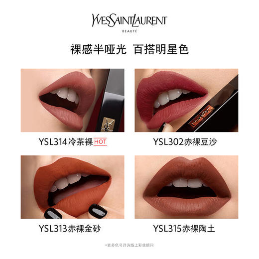 圣罗兰细管丝绒纯口红 314# 2g 夜光斑马版 商品图2