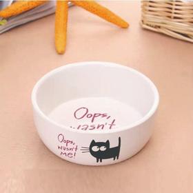 卡通字母猫咪单碗陶瓷猫碗陶瓷猫食盆200g/个