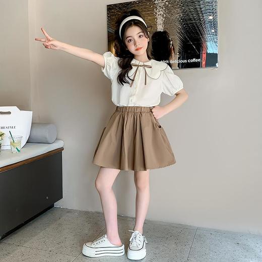 女童夏装短袖套装2023新款洋气童装儿童夏季裙子两件套女大童衣服 商品图2