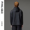 PINLI品立秋季新款男士黑色上衣连帽拼接套头卫衣B233109013 商品缩略图3