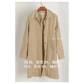 【清仓，不退不换】15单排扣风衣，36码