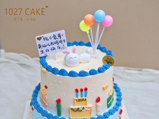 1027CAKE | ins 复古风格  双层 手绘蛋糕 商品图2