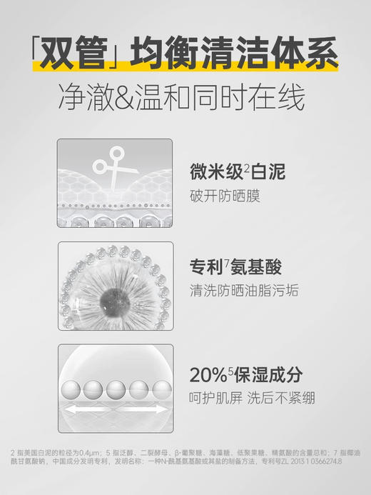 c咖氨基酸双管洗面奶温和清洁卸妆二合一控油深层毛孔保湿洁面乳 商品图7