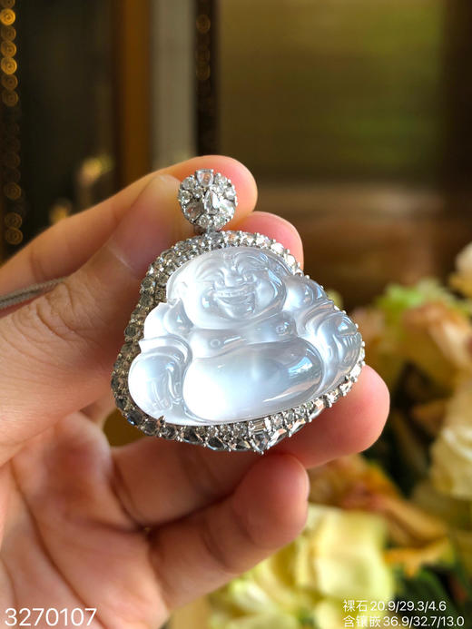 3270107，玻璃佛公吊坠。具体价格微信咨询 商品图1