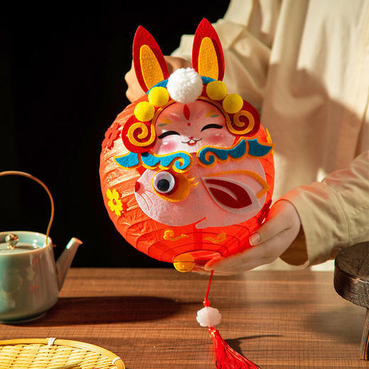 灯笼2023新款中秋节手工diy材料古风兔子花灯国庆节儿童手提挂饰 商品图0