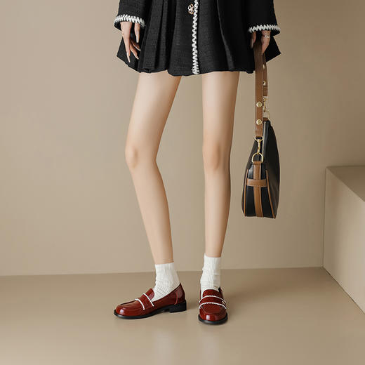 时尚减龄，里外全皮乐福单鞋LGYZ-673 商品图4