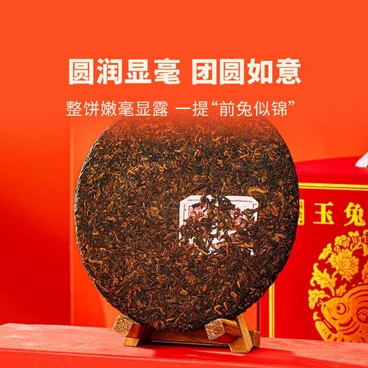 澜沧古茶2023年玉兔呈祥熟茶大饼普洱茶生肖饼云南茶叶送礼 商品图2