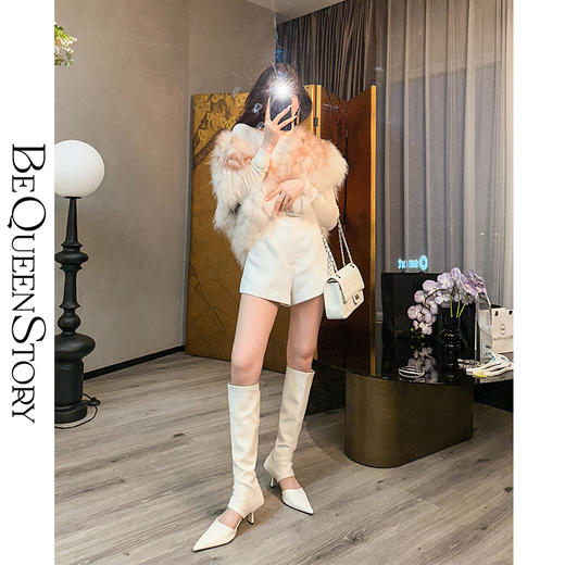 BeQueenStory【香榭丽梦露】高端时尚气质毛绒短款外套2023新款女装 商品图3