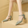 OLD GLS606尖头浅口高跟鞋水钻亮片包头细跟优雅凉鞋 商品缩略图3