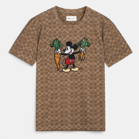 断码好折！Disney X Coach 女款老花米奇T恤