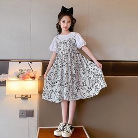 女童夏装碎花连衣裙2023新款儿童夏季公主裙女大童夏款童装裙子潮