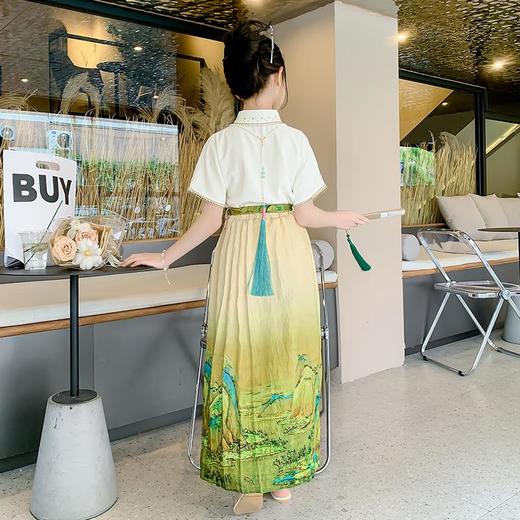 女童马面裙夏装套装2023新款童装儿童汉服超仙半身裙中国风唐装夏 商品图2