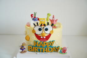 主题奶油蛋糕 | 鲜果原味奶油 - 海绵宝宝