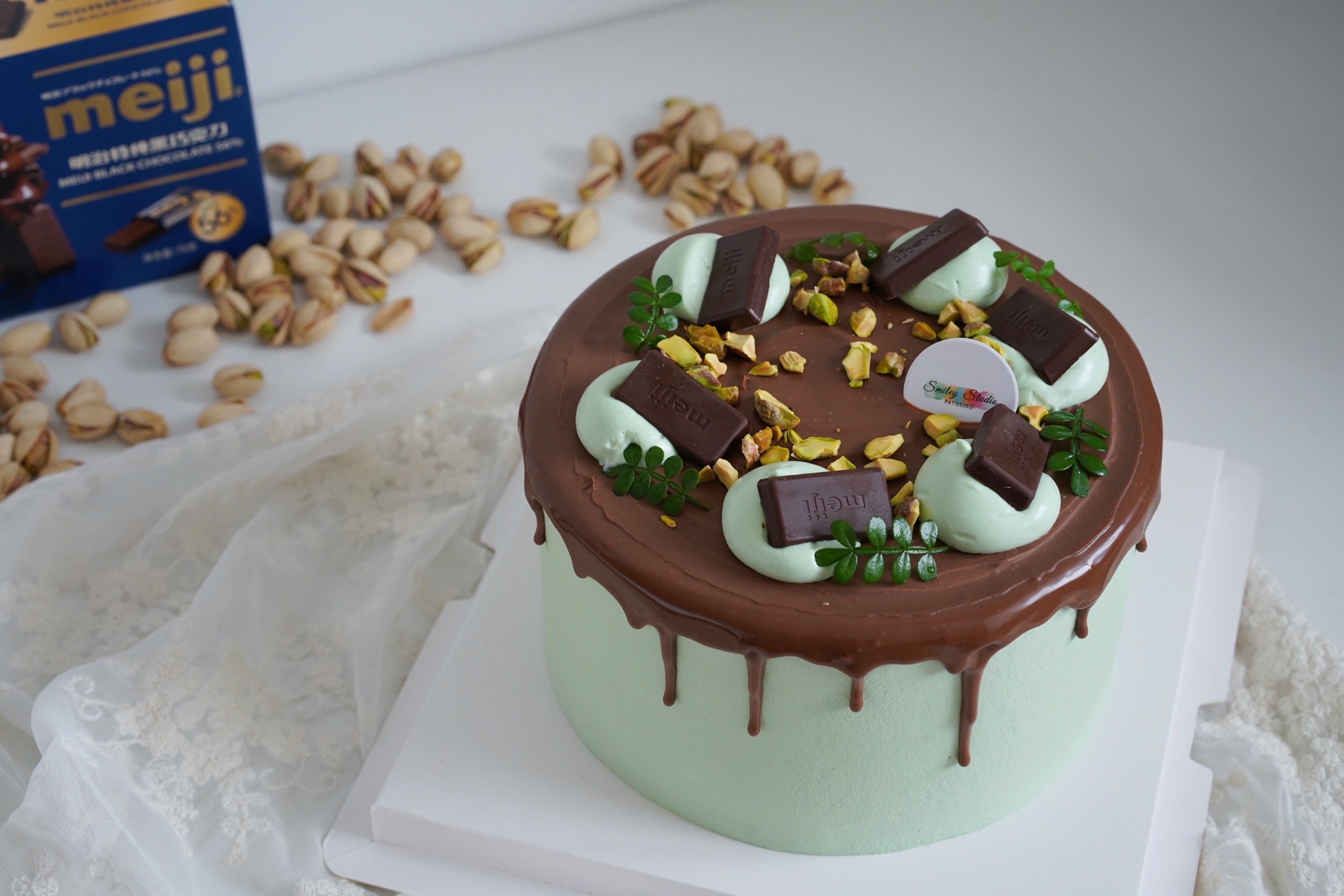 调味奶油蛋糕 | 巧克力开心果 - 可以开心（图片6寸大小）