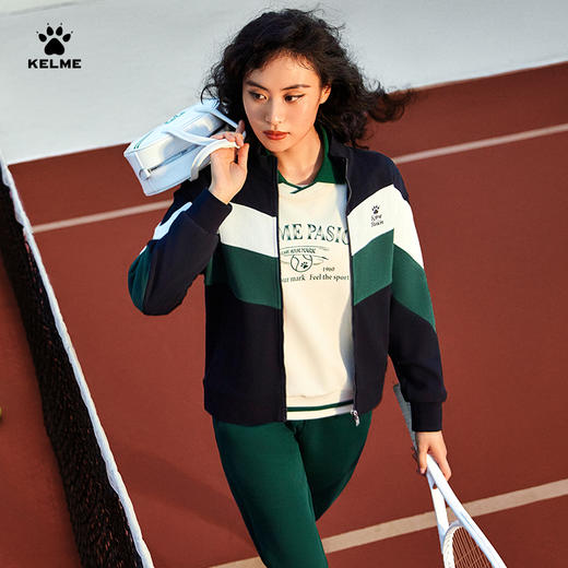 卡尔美网球系列立领女针织外套 商品图1