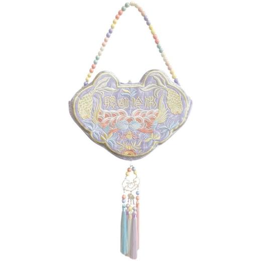 【聪明伶俐】原创中国风汉服包 双面刺绣斜跨手提 长命锁古风包包 商品图8