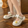 踩屎感包头洞洞鞋女士外穿厚底增高卡通蝴蝶结防滑高跟凉拖鞋女夏 商品缩略图8
