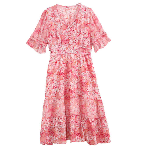 气质优雅，夏季新款百搭减龄显瘦大摆裙女法式淑女风碎花连衣裙AHM-ryfs6275 商品图4