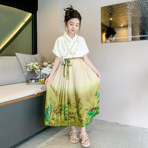 女童马面裙夏装套装2023新款童装儿童汉服超仙半身裙中国风唐装夏 商品图1