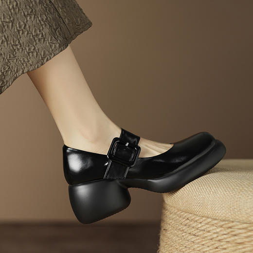 OLD B350-3英伦风乐福鞋厚底单鞋玛丽珍鞋 商品图2