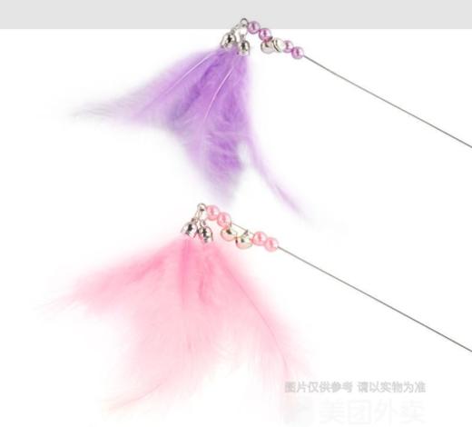 仙女逗猫棒铃铛羽毛钢丝互动玩具逗猫棒 商品图2