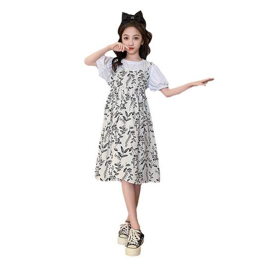 女童夏装碎花连衣裙2023新款儿童夏季公主裙女大童夏款童装裙子潮 商品图4
