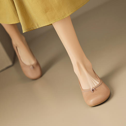 纯色简约，超软超舒适里外全皮平底单鞋LGYZ-327-3 商品图5