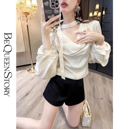 BeQueenStory【比例神裤】时尚气质高腰简约百搭短裤2023夏季新款 商品图2