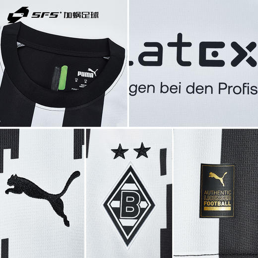 【送球员印号】SFS彪马Puma门兴23/24第二客场球衣球迷版短袖足球服770553-02 商品图3