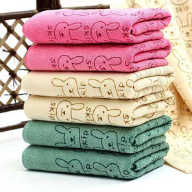 超细纤维印花干发巾