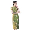 2023春夏款天丝棉中长款侧八扣旗袍连衣裙 复古改良年轻款仙女裙 商品缩略图4