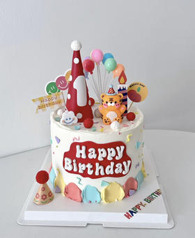老虎周岁生日蛋糕