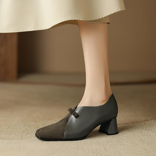 优雅百搭，里外全头层皮深口单鞋ZYY-A447 商品图3
