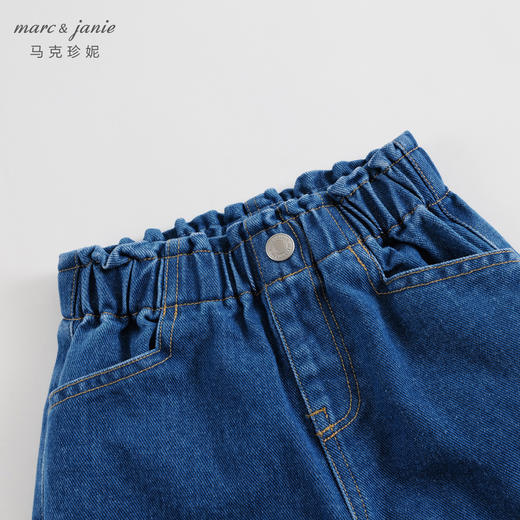 马克珍妮秋装女童花边腰纯棉牛仔裤231732 商品图3