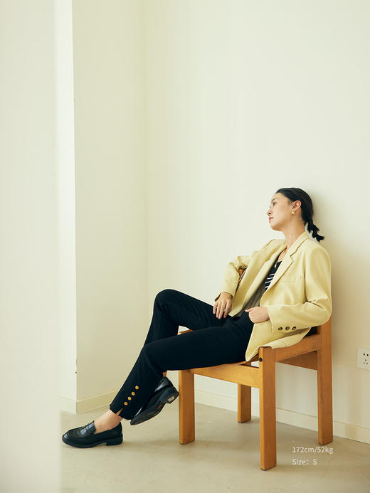 HeyDress法式九分牛仔裤女春秋高腰直筒烟管裤显瘦小个子黑色裤子 商品图3