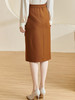 剩S/M/XL 米思阳2026春季新款通勤OL风纯色半身裙修身褶皱绑带开叉裙子2497 商品缩略图2