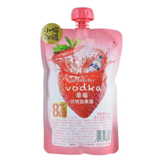 小梅知道草莓伏特加风味酒308ml/袋 商品图1